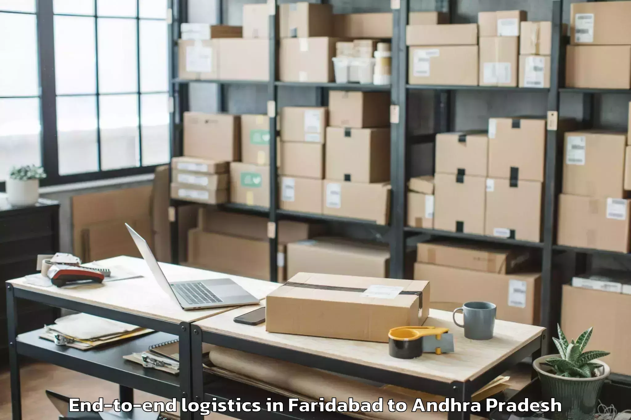 Easy Faridabad to Veligandla End To End Logistics Booking